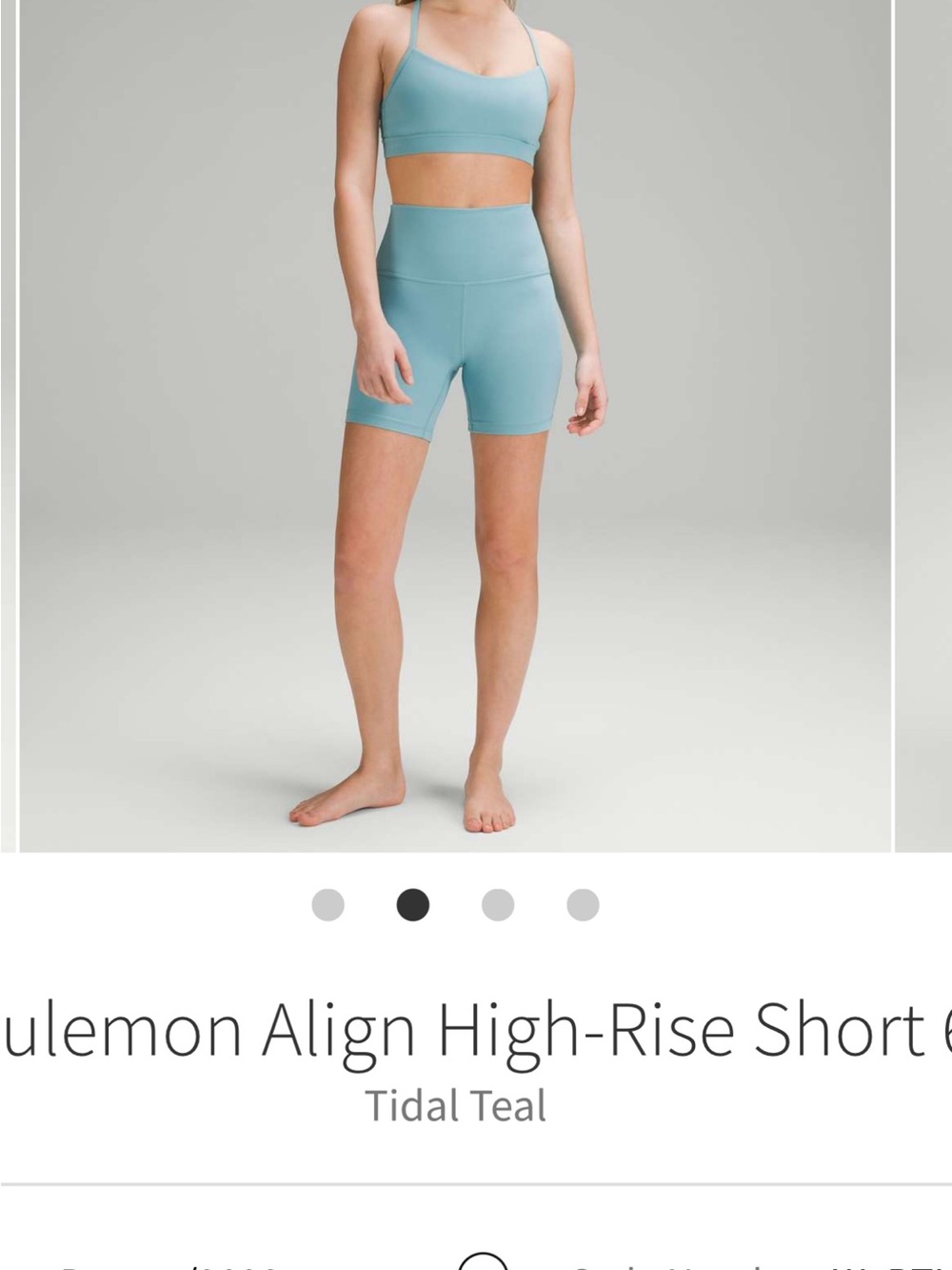 lululemon athletica Align High-Rise Bike Shorts in Tidal Teal